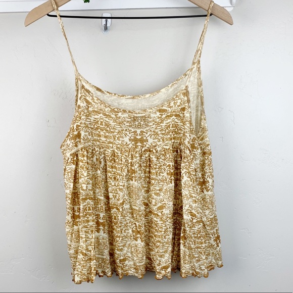 Urban Outfitters Yellow Peplum Tank NWTs sz Med - Picture 7 of 8